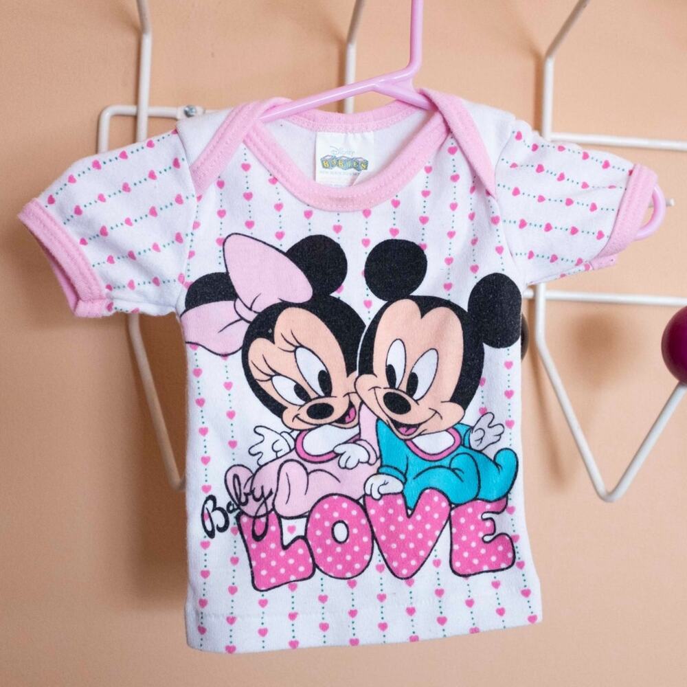 Vintage Baby Minnie and Mickey Shirt | Newborn–6M